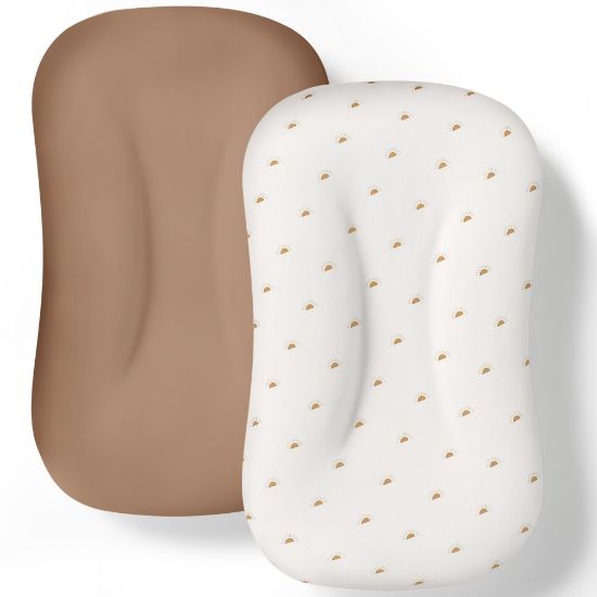 Picture of Cpzzkq Baby Lounger Cover 2 Pack - Silky Soft and Breathable Infant Lounger Cover, Newborn Lounger Slipcover for Baby Boys Girls, Fits Cpzzkq & Most Loungers, Cover Only, Brown