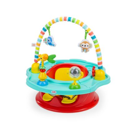 Picture of Bright Starts 3-in-1 SuperSeat Playful Paradise, Baby Activity Seat with Toys, Snacking Tray, Booster Seat, BPA Free Tray, Unisex, 6 Months +