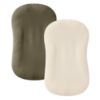 Picture of guruixu Muslin Baby Lounger Cover 2 Pack, Cotton Infant Lounger Cover, Soft & Breathable Replacement Slipcover, Compatible with Snuggle Me Newborn Lounger (Dark Olive,Cream)