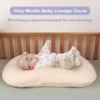 Picture of FUNUPUP Muslin Baby Lounger Cover Compatible with Snuggle Me Lounger, Infant Pillow Cover for Newborn, Removable Nest Slipcover for Boys and Girls, Only Cover, Beige and Plaid