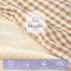 Picture of FUNUPUP Muslin Baby Lounger Cover Compatible with Snuggle Me Lounger, Infant Pillow Cover for Newborn, Removable Nest Slipcover for Boys and Girls, Only Cover, Beige and Plaid