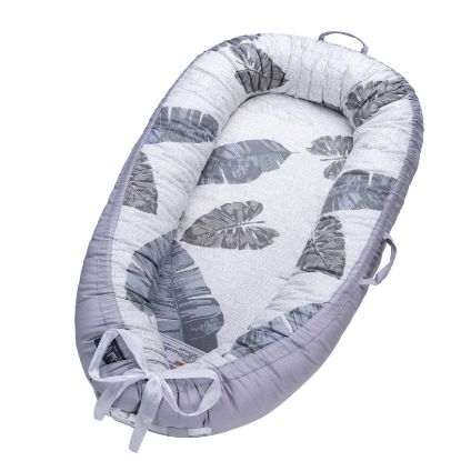 Picture of Infant Support Cushions | Baby Lounger | Organic Cotton Infant Lounger | Reversible, Adjustable & Portable Floor Lounger | Supervised Use | Soft, Breathable, Washable Cover(Leaf)