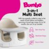 Picture of Bumbo 3-in-1 Multi-Seat for 6 to 36 Months, Travel Baby and Infant Feeding & Play Floor Seat, Portable Booster High Chair with Dining and Activity Tray, Taupe