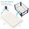 Picture of YENING Bamboo Pack and Play Mattress Pad Breathable 38x26 Waterproof Baby Mattress for Pack N Play Matress Topper Waterproof with Strap