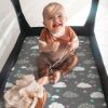 Picture of Stretchy Pack and Play Fitted Sheets: 2 Pack Mini Crib Sheets 38x26 - Soft Cozy Material - Fits Most Playards and Travel Playpens, Pack n Play, Nursery Daycare Bedding Essentials, Whale Cloud Print