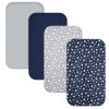 Picture of Pack and Play Sheets Boys, 4 Pack Mini Crib Sheets, Stretchy Pack and Play Playard Fitted Sheet, Compatible with Graco Pack n Play, Soft and Breathable Material, Navy
