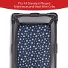 Picture of Pack and Play Sheets Boys, 4 Pack Mini Crib Sheets, Stretchy Pack and Play Playard Fitted Sheet, Compatible with Graco Pack n Play, Soft and Breathable Material, Navy