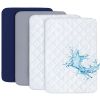 Picture of Pack and Play Sheets and Waterproof Pack n Play Mattress Protector Pad Cover 4 Pack Set, Ultra Soft Pack n Play Mattresses Sheets Compatible with Graco Pack n Play, Grey&Navy