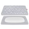 Picture of Pack and Play Sheets Fitted, Toddlers Mattress Protector 39"27"5", Breathable Thick Playard Lovely Print Cover, Compatible with Graco Pack n Play, Gray Star