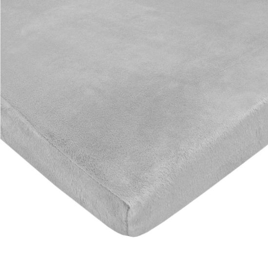 Picture of American Baby Company Heavenly Soft Chenille Fitted Pack N Play Playard Sheet 27" x 39", Warm and Cozy Chenille Pack and Play Sheet, Gray, for Boys and Girls, Fits Most Mini Crib Mattresses