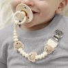 Picture of Itzy Ritzy Silicone Pacifier Clip - Food Grade Silicone Pacifier Strap with Clip Keeps Pacifiers, Teethers & Small Toys in Place - Features One-Piece Design, Bear Character & Silicone Cord (Bear)