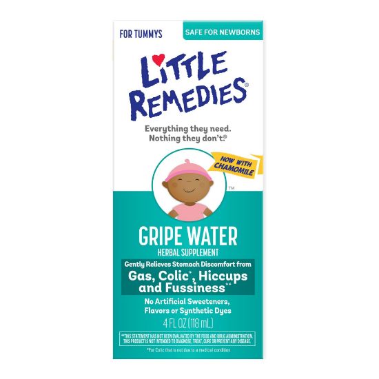 Picture of Little Remedies Gripe Water for Babies, With Chamomile, for Baby Gas Relief, No Alcohol or Artificial Dyes, 4 Fl Oz