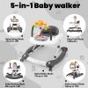 Picture of Baby Walker, 5-in-1 Baby Walkers for Boys and Girls 6-12 Months with Bouncer, Removable Footrest, Feeding Tray & Music, Foldable & Adjustable Activity Walker for 6-18 Months Toddler Infant