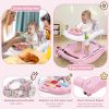 Picture of 5 in 1 Foldable Baby Walker, Activity Baby Walker-Baby Bouncer, Rocker, Activity Center,Seat and Push Walker,Detachable Trampoline Mat, Adjustable Speed Rear Wheels and Height,Ages 6-18 Months(Pink)