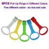 Picture of ATOPXiNG 5PCS Playpen Baby Pull Up Rings - Premium Baby Handles for Play Pen Standing Up - Plastic Walking Exercises Assistant Rings for Infants Babies Toddler - Ergonomic Handles - 5 Colors