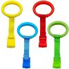 Picture of codree 4 Pcs Baby Playpen Pull up Rings- Baby Crib Pull up Rings- Baby Walking Exercises Assistant Rings- Baby Bed Stand Up Rings Baby Cot Hanging Rings for Infant Baby Toddler