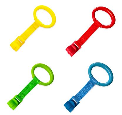 Picture of Baby Pull up Rings Playpen,Walking Exercises Assistant Stand Up Rings for Infant Toddler Baby Playpen 4 PCS