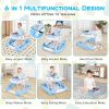 Picture of BABY JOY 6-in-1 Baby Walker, Foldable Baby Walker with Wheels, Adjustable Height, Music, Lights, Bouncer & Rocker Mode, Baby Walkers for Boys Girls 6-14 Months (Blue)