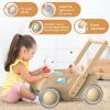 Picture of HOMEKOL Wooden Baby Walker, Baby Walker, Adjustable Speed for Boys and Girls, Baby Activity Center, Birthday, Christmas and New Year's Gift, Natural Wood Color