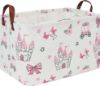 Picture of HKEC Rectangle Storage Basket with Handles,Collapsible Storage Bin,Books Box,Gift Basket(Pink Princess)