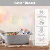 Picture of CHICVITA Decorative Gift Basket, Easter Basket for Kids, Woven Rope Storage Baskets with Handles, Nursery Baby Shower Toy Organizer, Grey, 13 x 9.8 x 5 inches