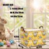 Picture of ASKETAM Large Cute Easter Basket for Kid Empty Gift Baby Rectangle Storage Bin Bunny Eggs BoyGirl Room Dcor (Tulip Rabbit Yellow)