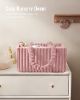 Picture of Blissful Diary Flannel Diaper Caddy Organizer, included Gift Packaging, Cozy Nursery Storage Basket, Gift for Baby Shower, Newborn Essentials, Blush Pink