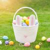 Picture of CubesLand Easter Baskets for Kids - 2-Piece Empty Bunny Buckets Set with Handle, Soft & Sturdy Easter Egg Hunt Basket Bags (9.8x7.8x7.8 Inch) - Perfect Easter Gifts for Girls, Boys & Toddlers