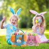 Picture of Wepop Bunny Easter Baskets, Cute Eggs Hunting Bags Buckets Gifts for Kids Girls Boys
