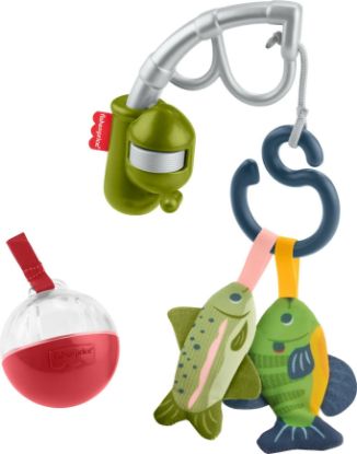 Picture of Fisher-Price Baby Toys Mini Me Moments Reel Fun Fishing Set, 4-Piece Sensory Activities for Newborn Developmental Play Ages 3+ Months