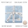 Picture of Bleu La La Baby Gift Set - Organic Cotton Newborn Blanket Essentials, Thoughtful Baby Shower & New Baby Gift for Boys & Girls (Luxe - Sky Blue)