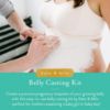 Picture of Kate & Milo Belly Casting Kit - DIY Pregnancy Keepsake Maternity Belly Cast Kit with 5 Non-Toxic Plaster Rolls, Gloves & Lubricant - Personalized Baby Shower Gift for Expecting Moms & Nursery Decor