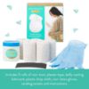 Picture of Kate & Milo Belly Casting Kit - DIY Pregnancy Keepsake Maternity Belly Cast Kit with 5 Non-Toxic Plaster Rolls, Gloves & Lubricant - Personalized Baby Shower Gift for Expecting Moms & Nursery Decor