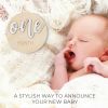Picture of Milestone Wooden Circles for Monthly Baby: Newborn Age Milestone Signs Cards for Hospital - Month Markers Discs for New Boys and Girls
