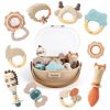 Picture of Baby Rattles & Teethers Set - Baby Toys 0-6 Months, Teething Toys 3-6 Months, Sensory Toys with Soft Textures, Gentle Sounds & Easy-Grip Shape, Neutral Newborn Gift10-Pack