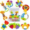 Picture of AIVIAI Baby Toys 0-6 Months Infant Toys 0-3 Months Infant Rattles Baby Rattle Teether Toy Set with Storage Box Musical rattles for Newborn Boy Girl Gifts Set with Baby's First Rattle Teether (11pcs)