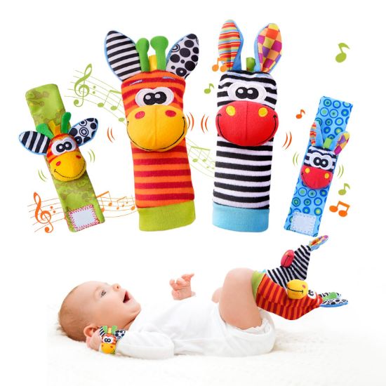 Picture of PHEZAPA Baby Toys 0-6 Months, Wrist Rattles Foot Finder Socks Set, Infant Rattle Socks and rattles Wrist, Soft Newborn Sensory Toys,Infant Wrist Rattles for Babies 0-6 Months,Baby Gifts 6-12 Months