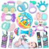 Picture of Baby Toys 0-6 Months - Baby Rattles Teething Toys 3-6 Month Infant Toys 6-12 Months Teether Toy 3 4 5 6 Month Old Newborn Essentials Must Haves Wrist Socks Toddler Stocking Stuffers Christmas Gifts
