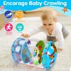 Picture of Crawling & Walking Baby Toys 6-12 Months Glowing Jumbo Inflatable Rolling Infant Toy 7 8 9 10 12-18 Month Old Tummy Time Sensory Development Light Up Toys for 1 2 Year Old Boy Girl Birthday Gifts