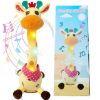 Picture of WHNKFB Dancing Giraffe Plush Baby Toy 6-12 Months - Talking Giraffe Stuffed Animal Singing Songs & Repeat What You Say, Musical Light Up Toy for Toddlers 1-3 Years Boy Girl, Soft Interactive Gift