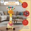 Picture of WHNKFB Dancing Giraffe Plush Baby Toy 6-12 Months - Talking Giraffe Stuffed Animal Singing Songs & Repeat What You Say, Musical Light Up Toy for Toddlers 1-3 Years Boy Girl, Soft Interactive Gift