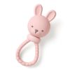 Picture of Itzy Ritzy Silicone Rattle Toy - Soothing Teething Toy with Soft Jingle Sound & Easy-Grip Textured Handle - for Ages 3 Months and Up (Bunny)