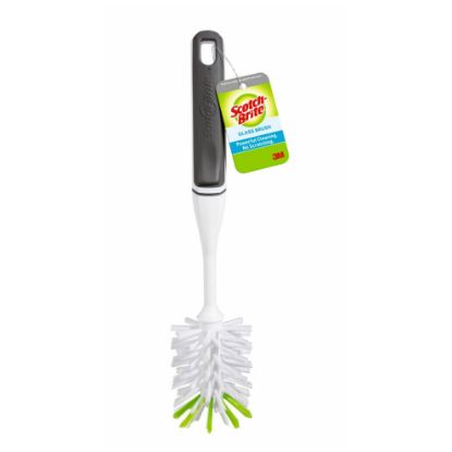Picture of Scotch-Brite Glass and Water Bottle Brush, Long-Lasting, Safe on Glassware, Shaker Bottles, Food Processors, & More, Non-slip handle, Durable, Reusable, Clean in Top Rack of Your Dishwasher