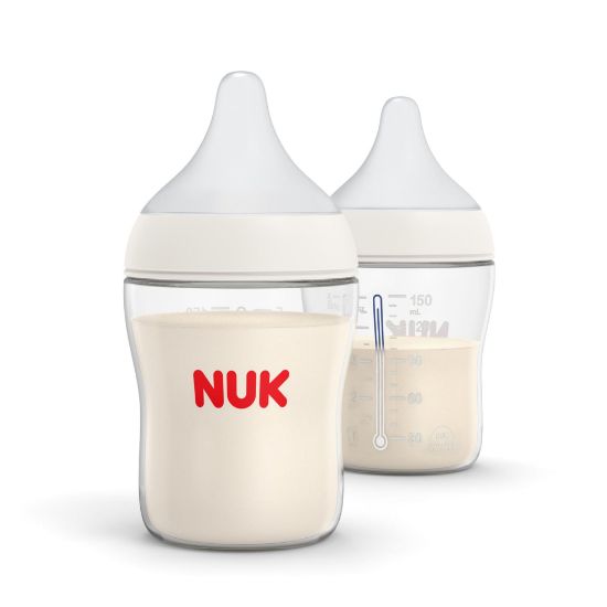 Picture of NUK Perfect Match 2-in-1 Natural and Anti-Colic Bottle with Slow Flow, Wide, Adaptable Nipple, 5oz., 2 Pack