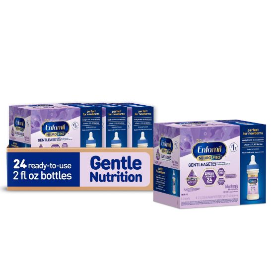 Picture of Enfamil NeuroPro Gentlease Ready-to-Feed with Smaller Proteins for Easy Digestion,Brain Supporting DHA, HuMO6* Blend, Baby Formula for easing Fussiness, Gas, Spit-up in 24hrs, 2 Fl Oz (6 ct), 4 Pack