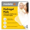 Picture of Medela Hydrogel Pads, Instant Pain Relief for Cracked or Sore Nipples from Breastfeeding and Pumping, Cooling Moisture Supports Natural Healing, Pack of 4