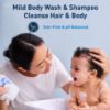 Picture of CeraVe Baby Wash & Shampoo, 2-in-1 Tear-Free for Skin Hair Fragrance, Paraben, Dye, Phthalates Sulfate Free Bath, Soap with Vitamin E 16 Ounce