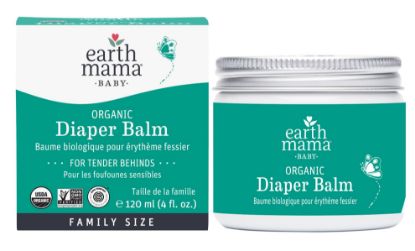 Picture of Earth Mama Organic Economy Size Diaper Balm | Diaper Cream for Baby | EWG Verified, Petroleum & Artificial Fragrance-Free with Calendula for Sensitive Skin, 4-Fluid Ounce