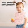 Picture of KeaBabies 3-Pack Waterproof Baby Bibs for Eating - Lightweight Toddler Feeding Bibs with Large Food Catcher, Mess Proof, Food-Grade Baby Eating Essentials, Easy to Put On & Clean (Butterflies)
