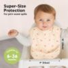 Picture of KeaBabies 3-Pack Waterproof Baby Bibs for Eating - Lightweight Toddler Feeding Bibs with Large Food Catcher, Mess Proof, Food-Grade Baby Eating Essentials, Easy to Put On & Clean (Butterflies)